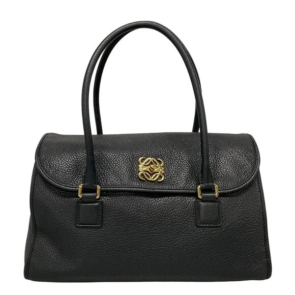 LOEWE Alamo 36 - Black Calf Leather Handbag 794-081625 - Picture 1 of 14